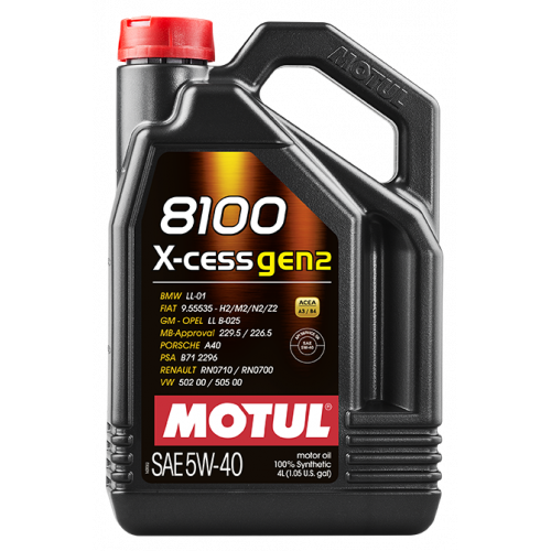 Моторное масло MOTUL 8100 X-cess GEN2 5W40 (4 л.)